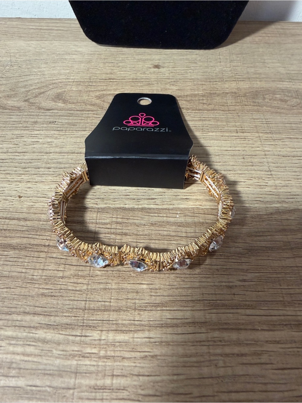 paparazzi Gold-Tone Bracelet with Clear Crystals - Picture 2 of 5